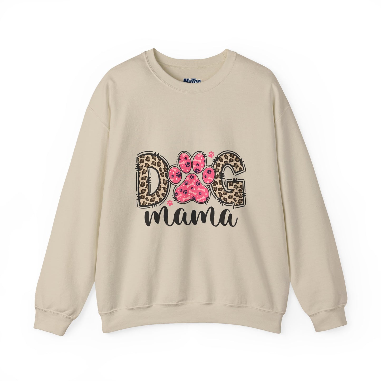 Dog Mama Leopard Print Crewneck Sweatshirt