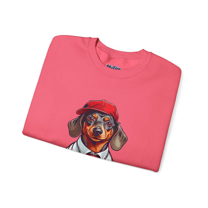 Dachshund Red Tie Unisex Sweatshirt – Chic Comfort for Dog Lovers