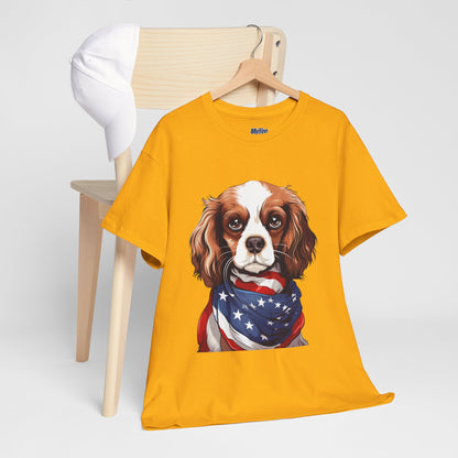 Patriotic Cavalier King Charles Spaniel Unisex T-Shirt