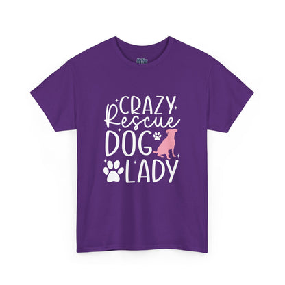 Crazy Rescue Dog Lady T-Shirt | Gift For Pet Mama