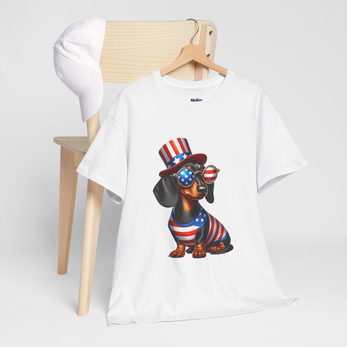 Patriotic Dachshund 4th of July T-Shirt | Red, White & Woof Style