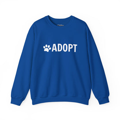 Adopt Pet Lover Crewneck Sweatshirt | Dog Rescue Inspired