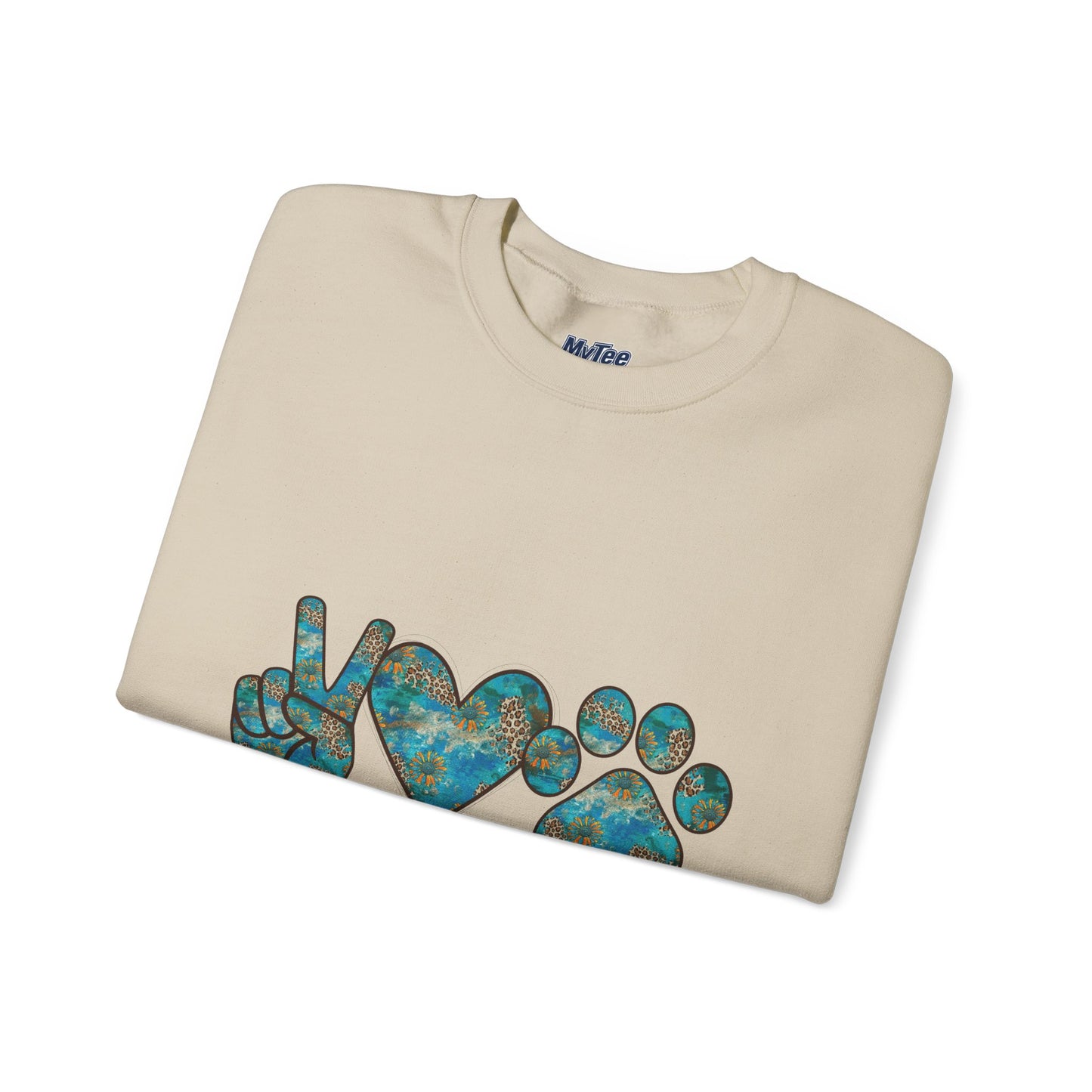 Peace Love Rescue Sweatshirt | Heavy Blend Crewneck for Animal Rescuers