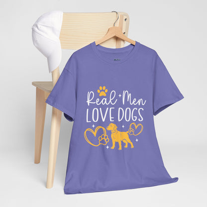 Real Men Love Dogs Cotton T-Shirts | Dog Lover