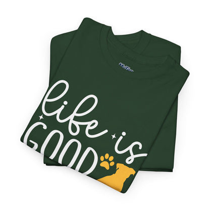 "Life Is Good With My Rescue Dog" Unisex T-Shirt | Dog Lover Gift