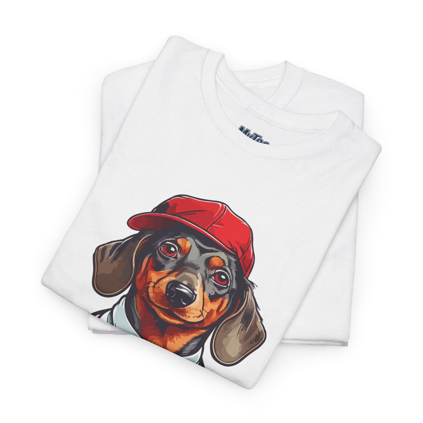 Dachshund Boss Unisex T-Shirt – Cool Pup in Cap & Tie