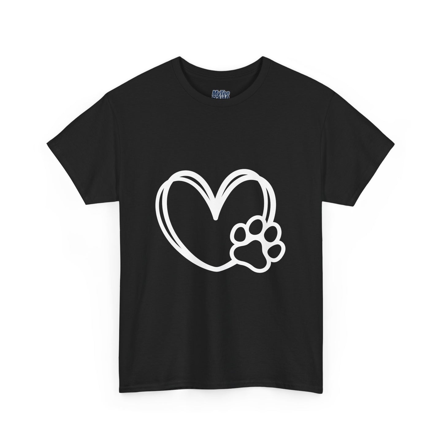 Simple Paw Heart Unisex T-Shirt – For Dog Lovers