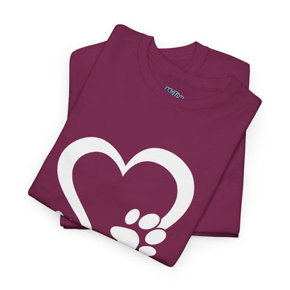 Heart With Paw Print Love T-shirt