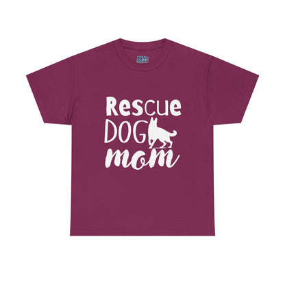 Rescue Dog Mom Cotton T-Shirt