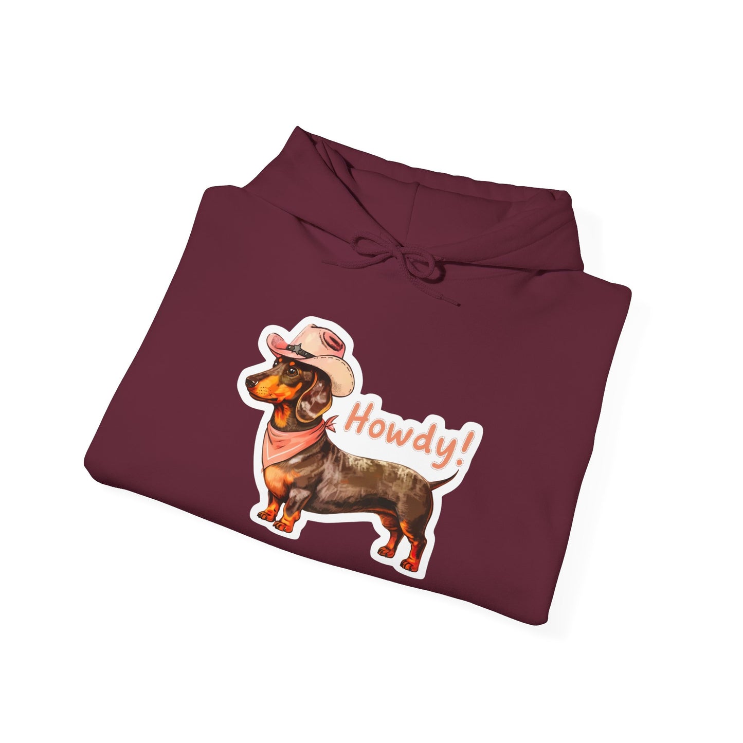 Dachshund Howdy Unisex Hoodie – For Proud Pup Parents With Western Soul