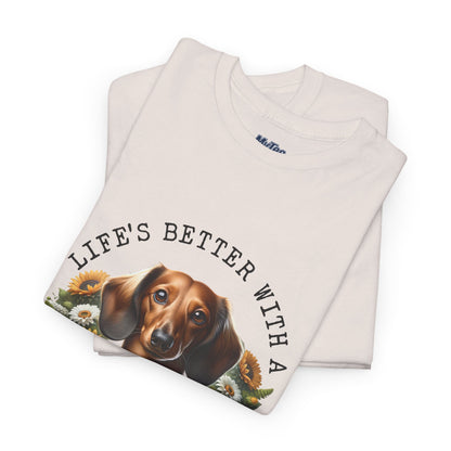 Dachshund Sunflower Unisex T-Shirt