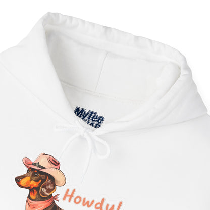 Dachshund Howdy Unisex Hoodie – For Proud Pup Parents With Western Soul