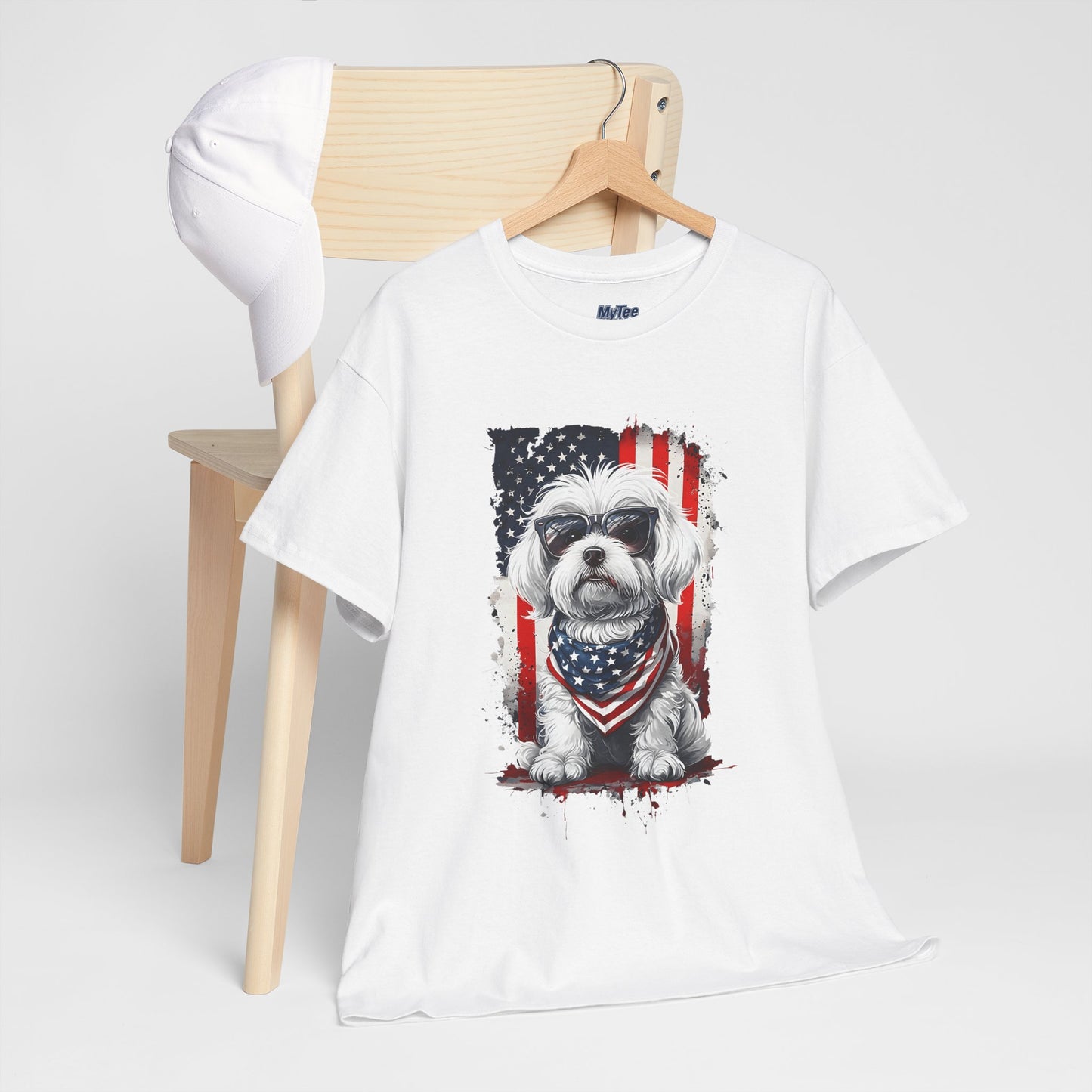 Patriotic Havanese Unisex Cotton T-Shirt