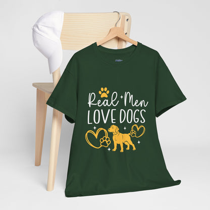 Real Men Love Dogs Cotton T-Shirts | Dog Lover
