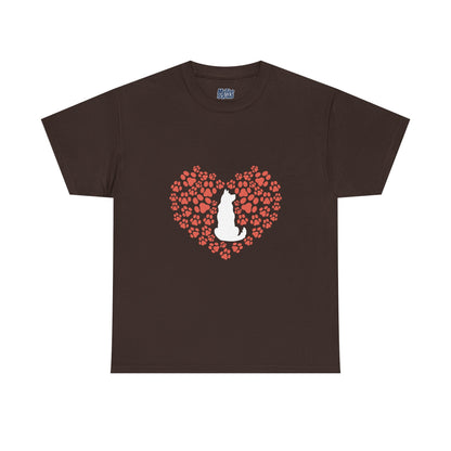 Dog Lover's Heart - Unisex Cotton Tee