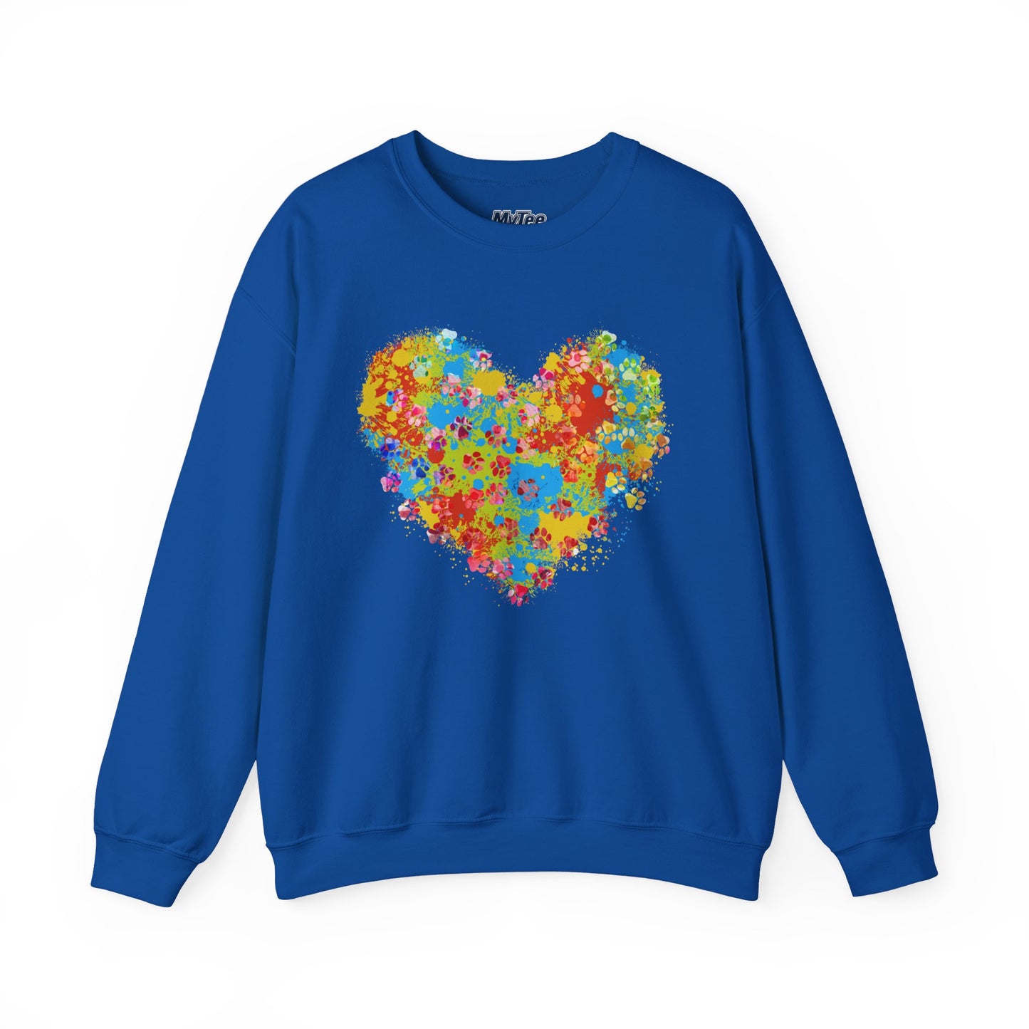 Colorful Heart Graphic Cozy Sweatshirt | Comfortable Winter Apparel