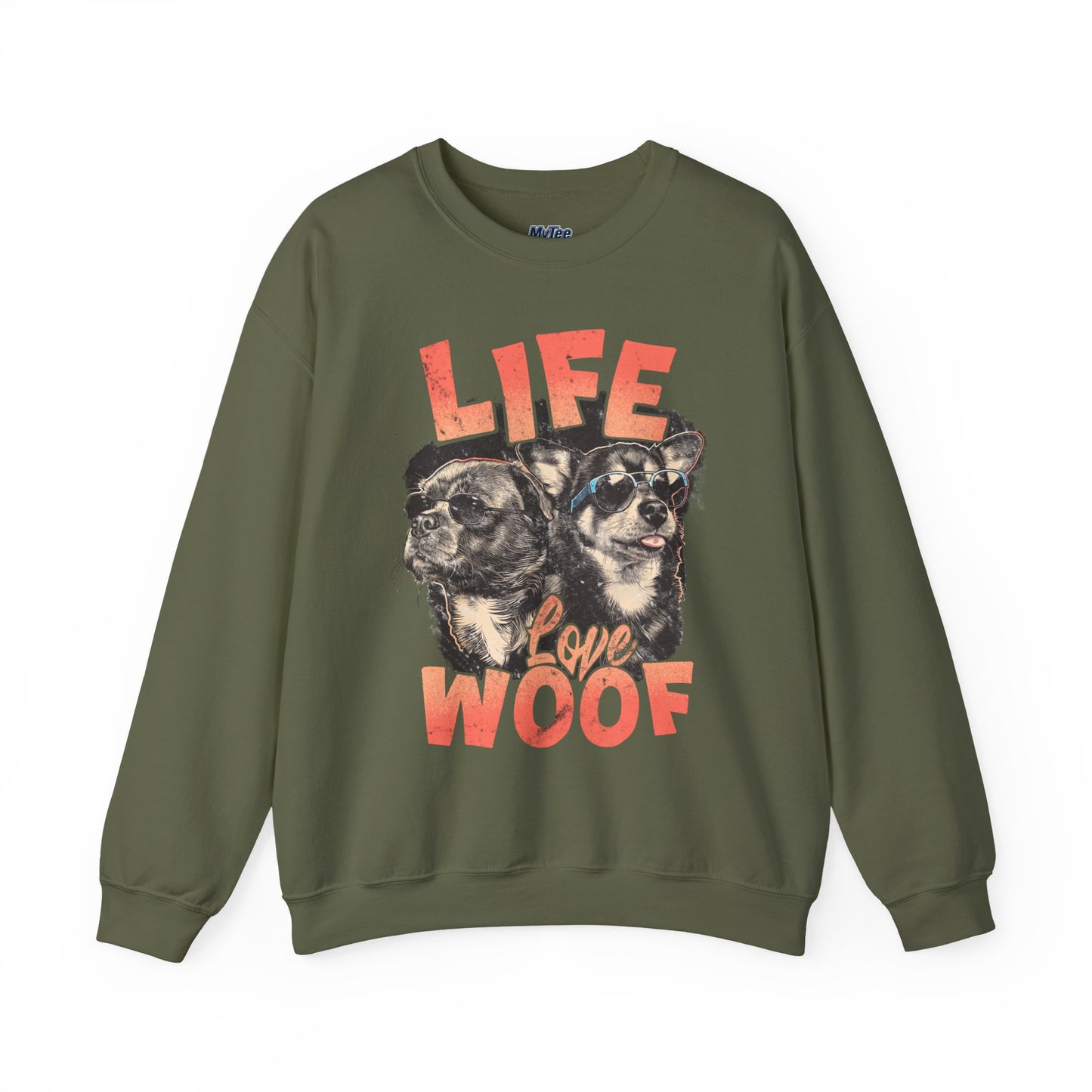 Life Love Woof Sweatshirt – Cozy Dog Lover Crewneck