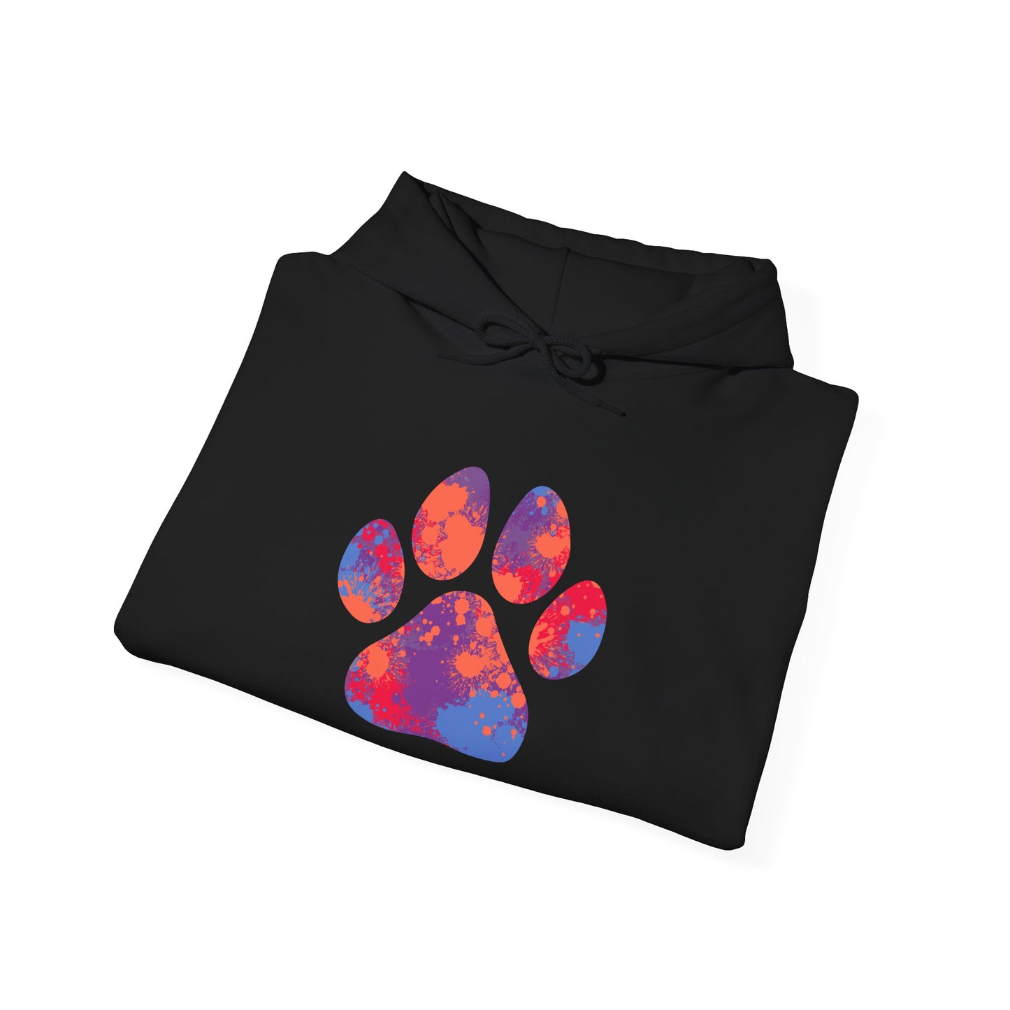 Colorful Paw Print Unisex Hoodie - Cozy Gift For Pet Lovers, Dog Mom/Dad Gift