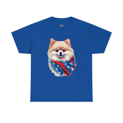 Patriotic pomeranian Unisex T-Shirt
