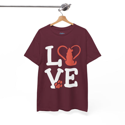 Love Dog Heart T-Shirt