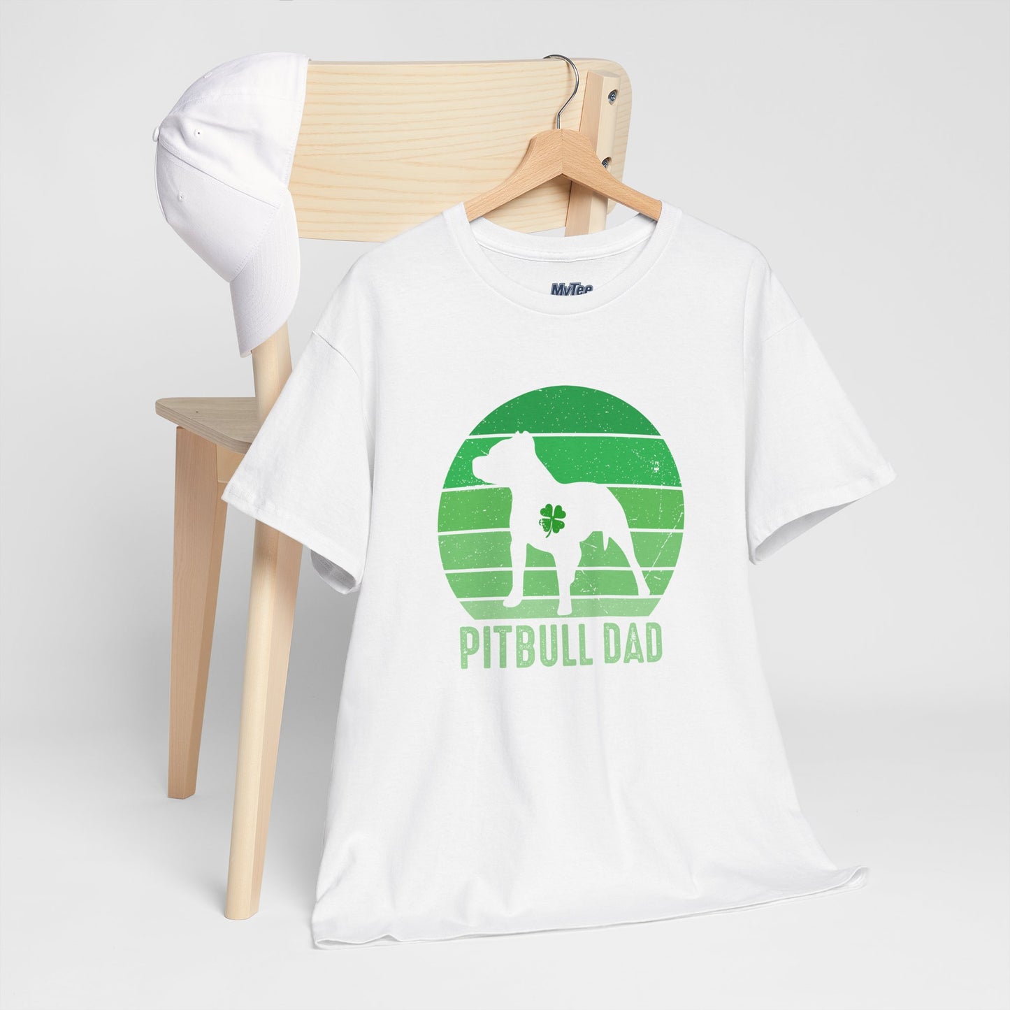 Pitbull Dad Heavy Cotton Tee | Father's Day Gift