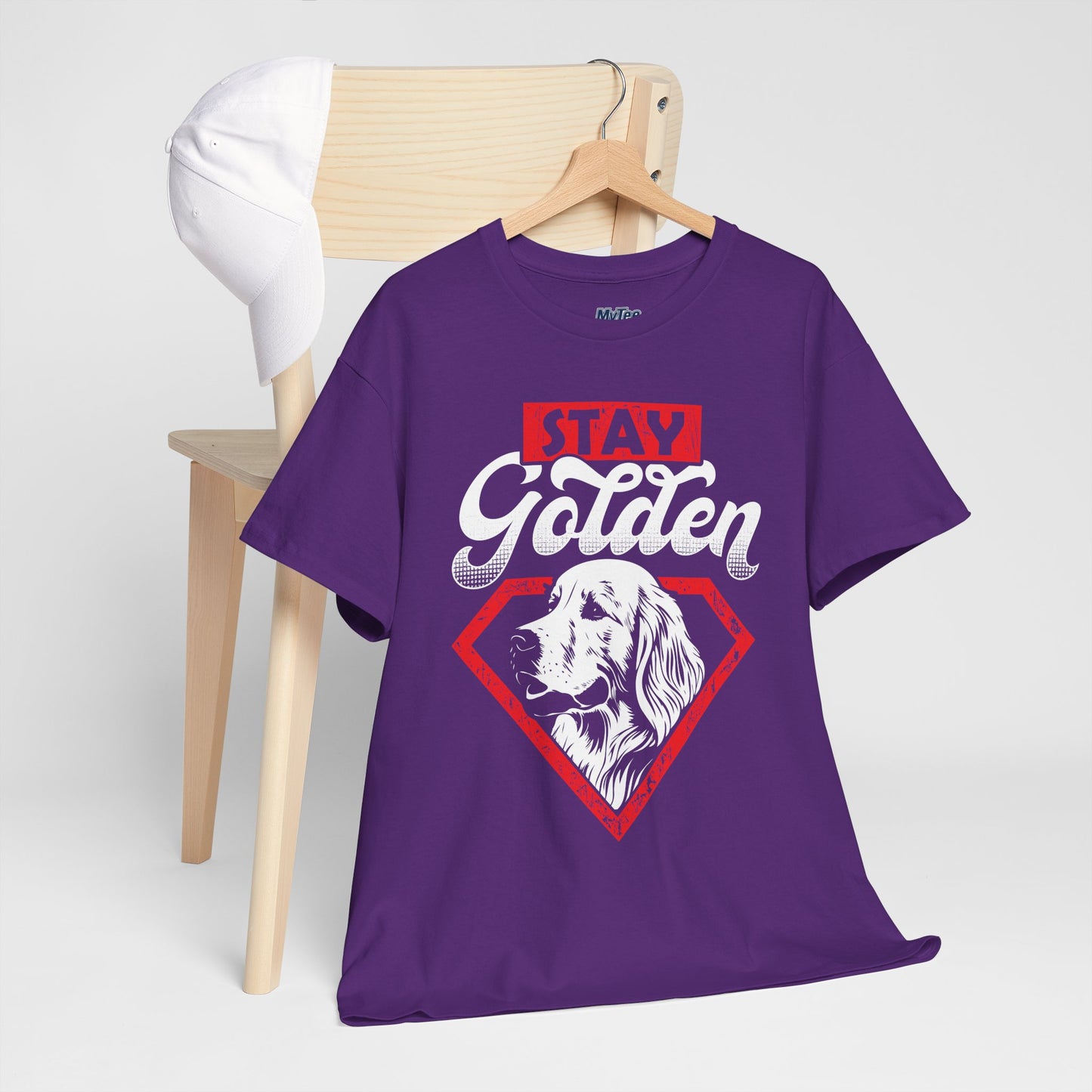 Stay Golden Unisex Cotton T-Shirt | Best Gift For Dog Lover