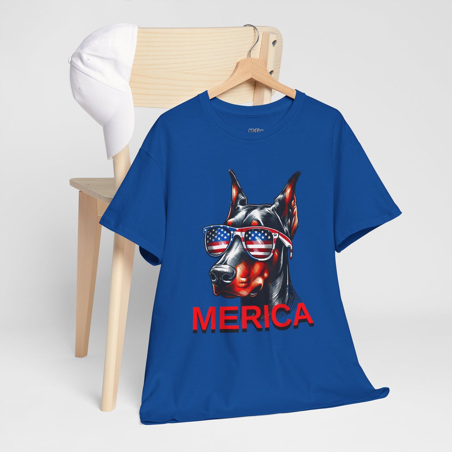 Patriotic Doberman With Sunglasses Unisex T-Shirt