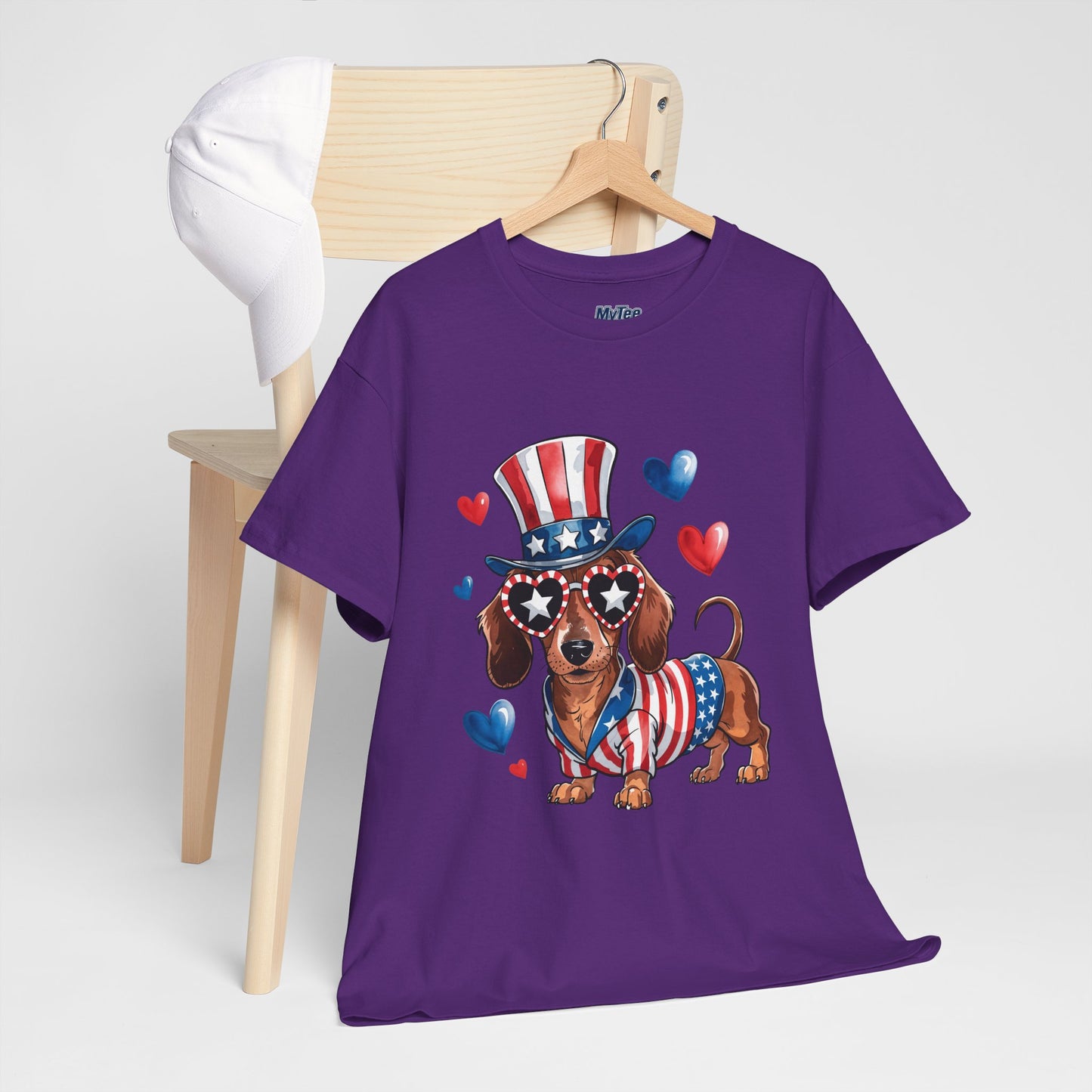 Patriotic Dachshund Unisex T-Shirt | Dog Lover Gift, July 4th Celebration