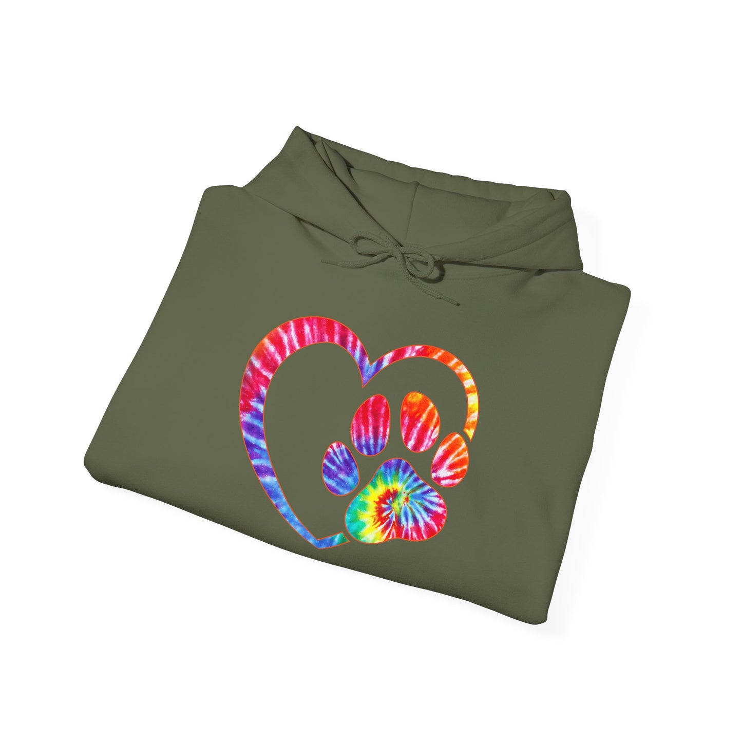 Paw Love Tie-Dye Hoodie – Wear Your Heart In Color