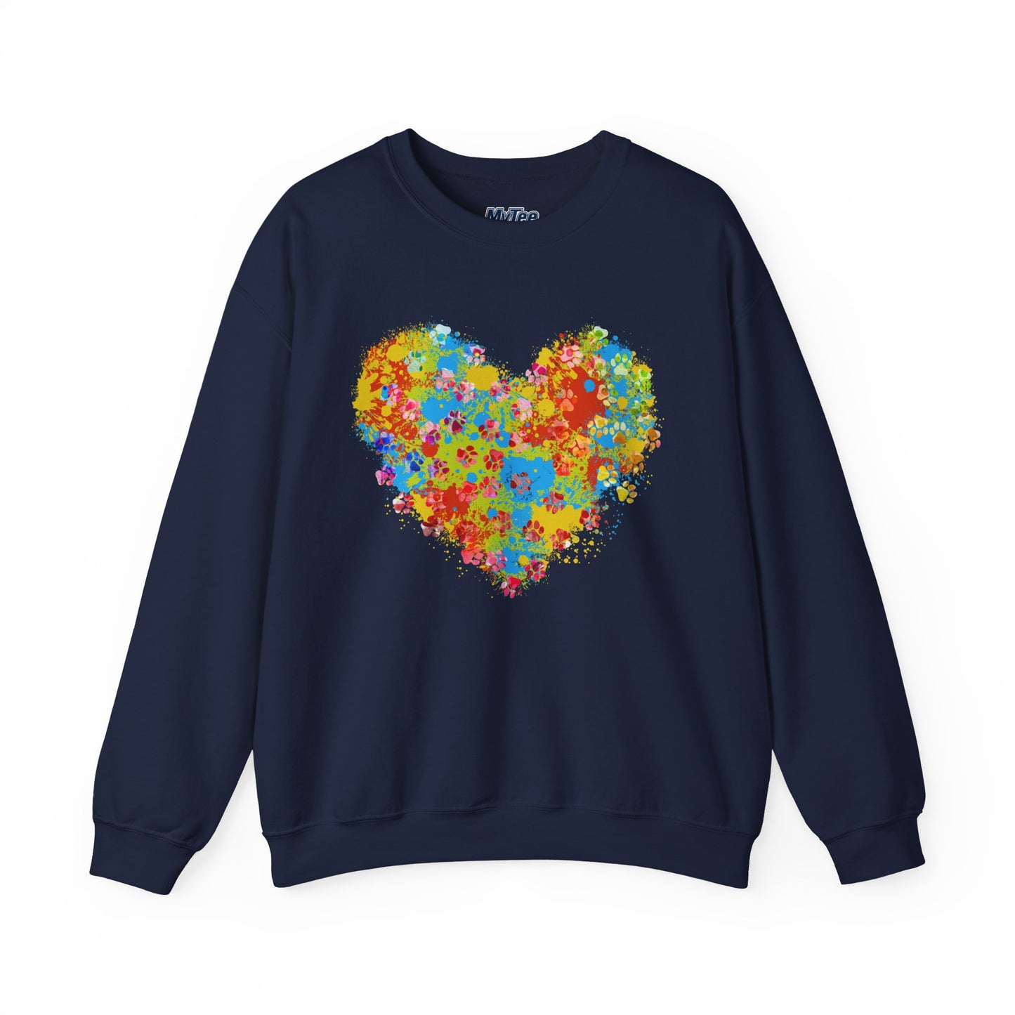 Colorful Heart Graphic Cozy Sweatshirt | Comfortable Winter Apparel