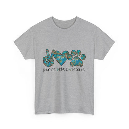Peace Love Rescue T-Shirt | For Animal Rescuers