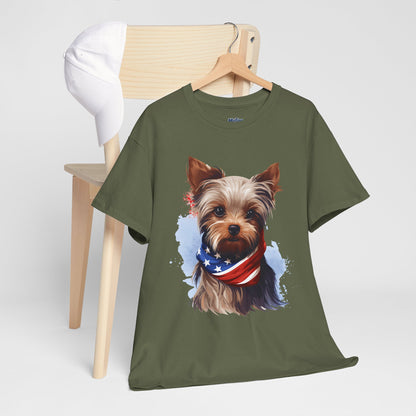 Patriotic Yorkshire Terrier Unisex T-Shirt