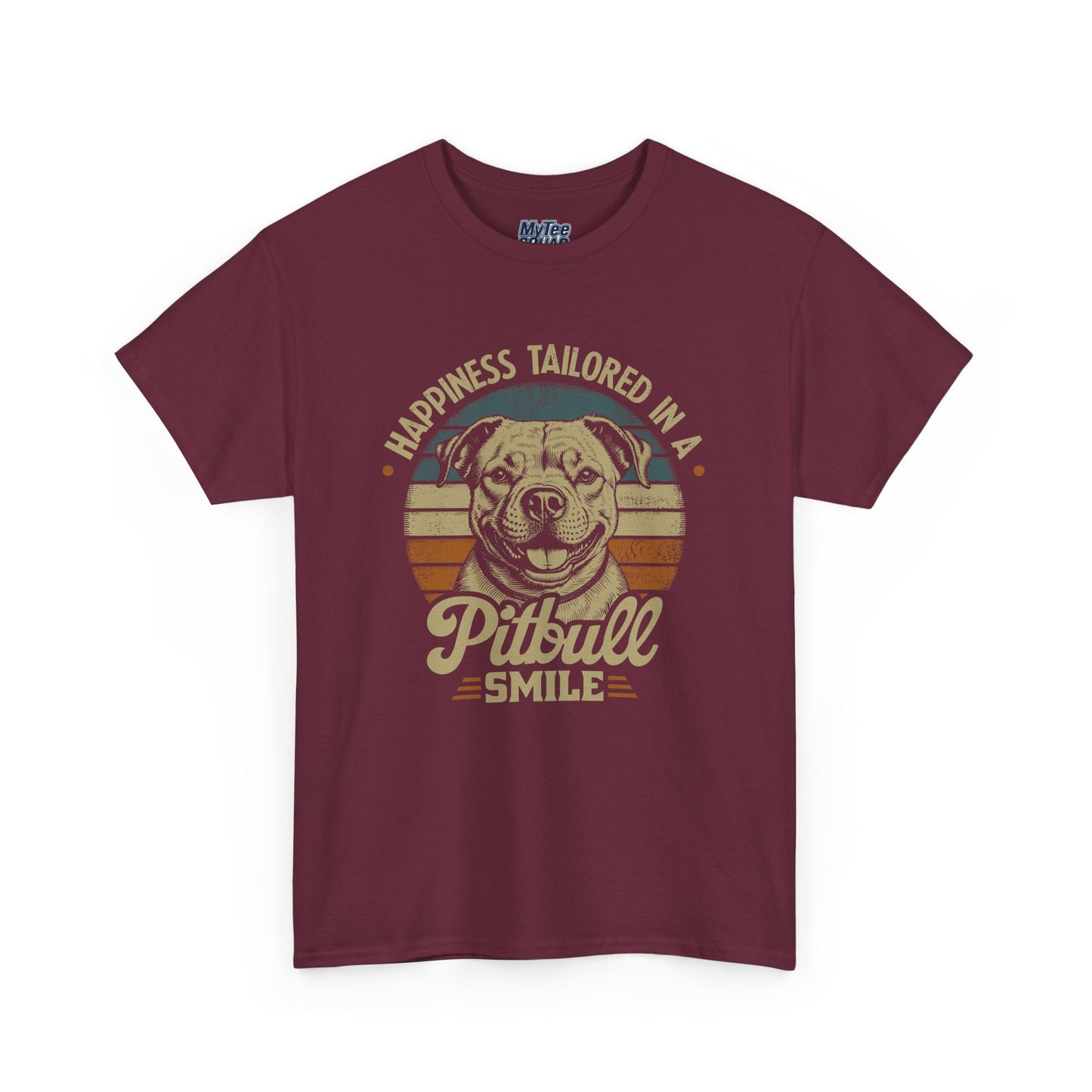 Happiness Tailored In A Pitbull Smile Unisex Tee | Animal Rescue Support Tee