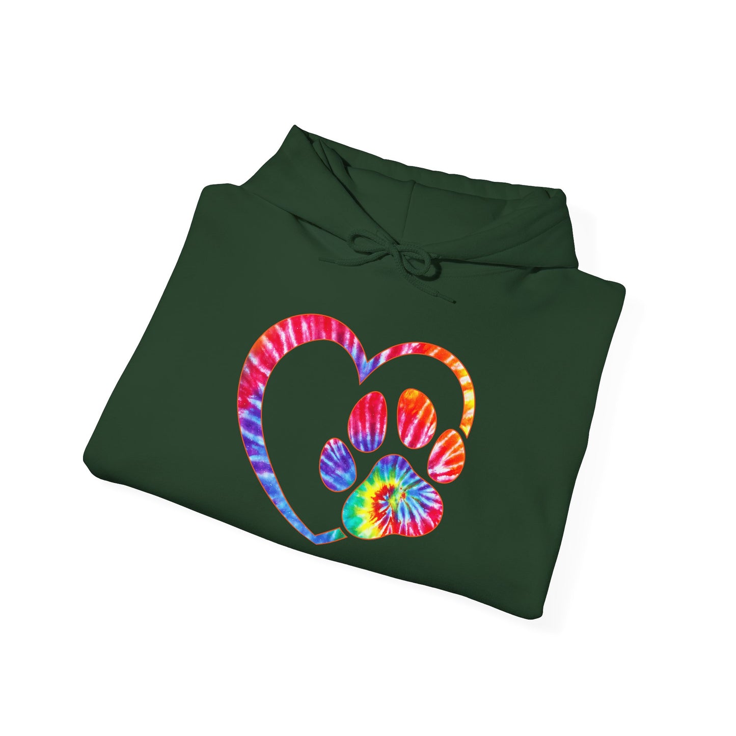 Paw Love Tie-Dye Hoodie – Wear Your Heart In Color