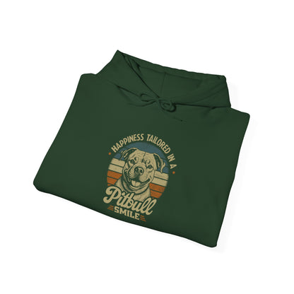Happiness Tailored In A Pitbull Smile Unisex Heavy Blend Hoodie
