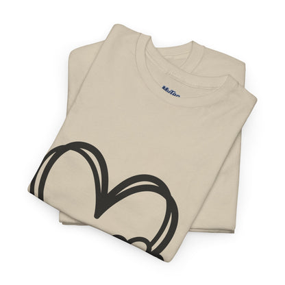Simple Paw Heart Unisex T-Shirt – For Dog Lovers