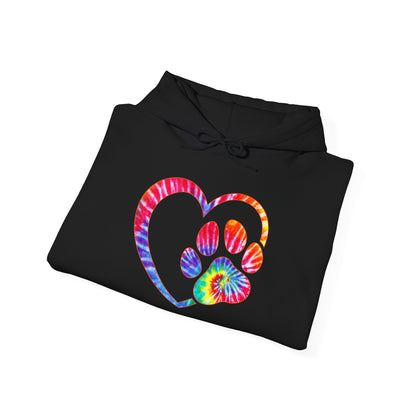 Paw Love Tie-Dye Hoodie – Wear Your Heart In Color