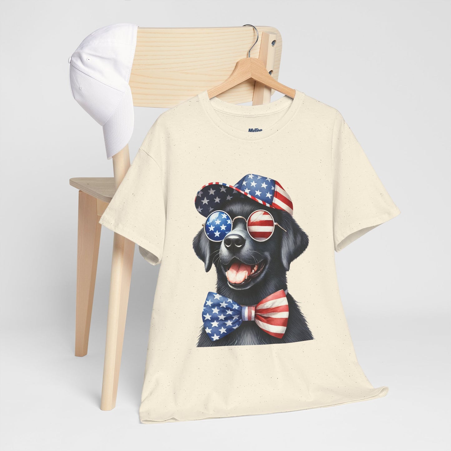 Patriotic Labrador Retriever With Sunglasses And Bow Unisex T-Shirts