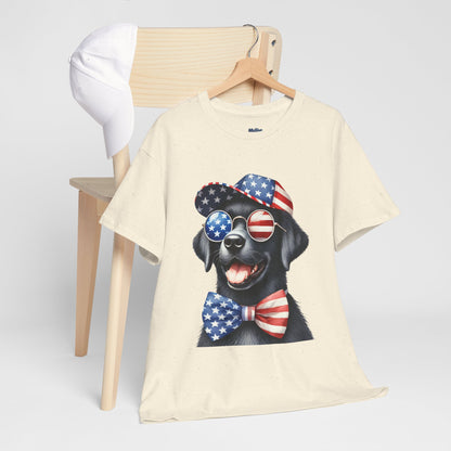 Patriotic Labrador Retriever With Sunglasses And Bow Unisex T-Shirts