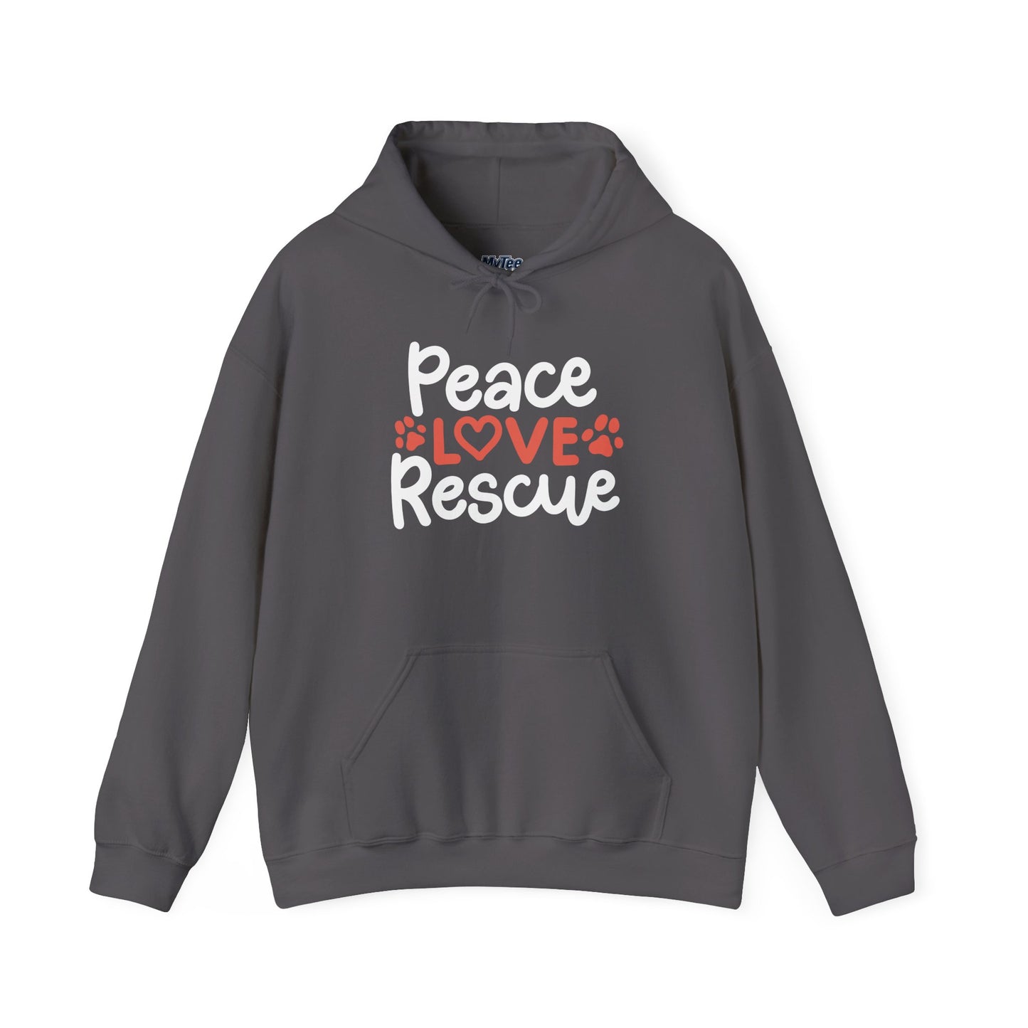Peace, Love, Rescue Hoodie | Pet Adoption Awareness