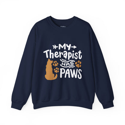 My Therapist Has Paws Unisex Sweatshirt | Cat & Dog Gifts, Animal Lover Apparel