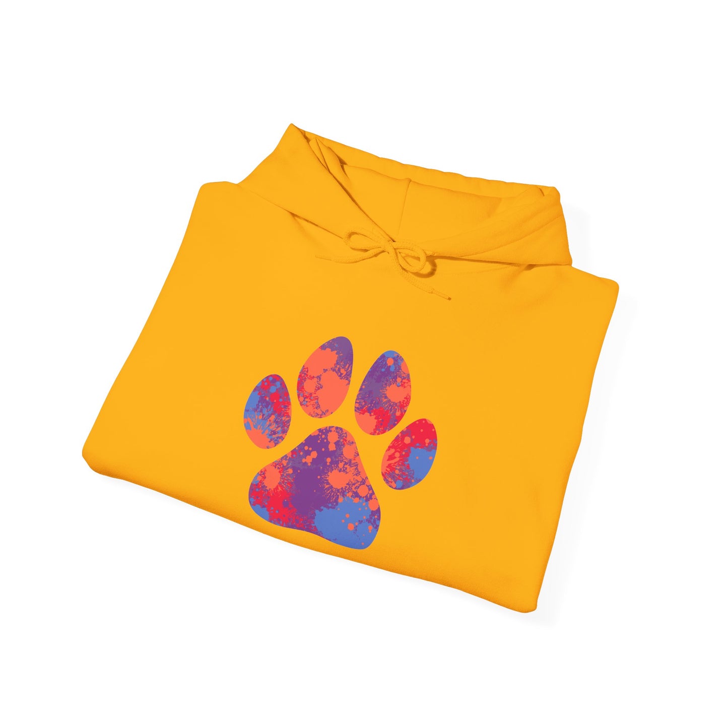 Colorful Paw Print Unisex Hoodie - Cozy Gift For Pet Lovers, Dog Mom/Dad Gift
