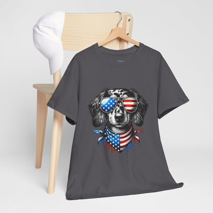 Patriotic Dachshund with Sunglasses Unisex T-Shirt