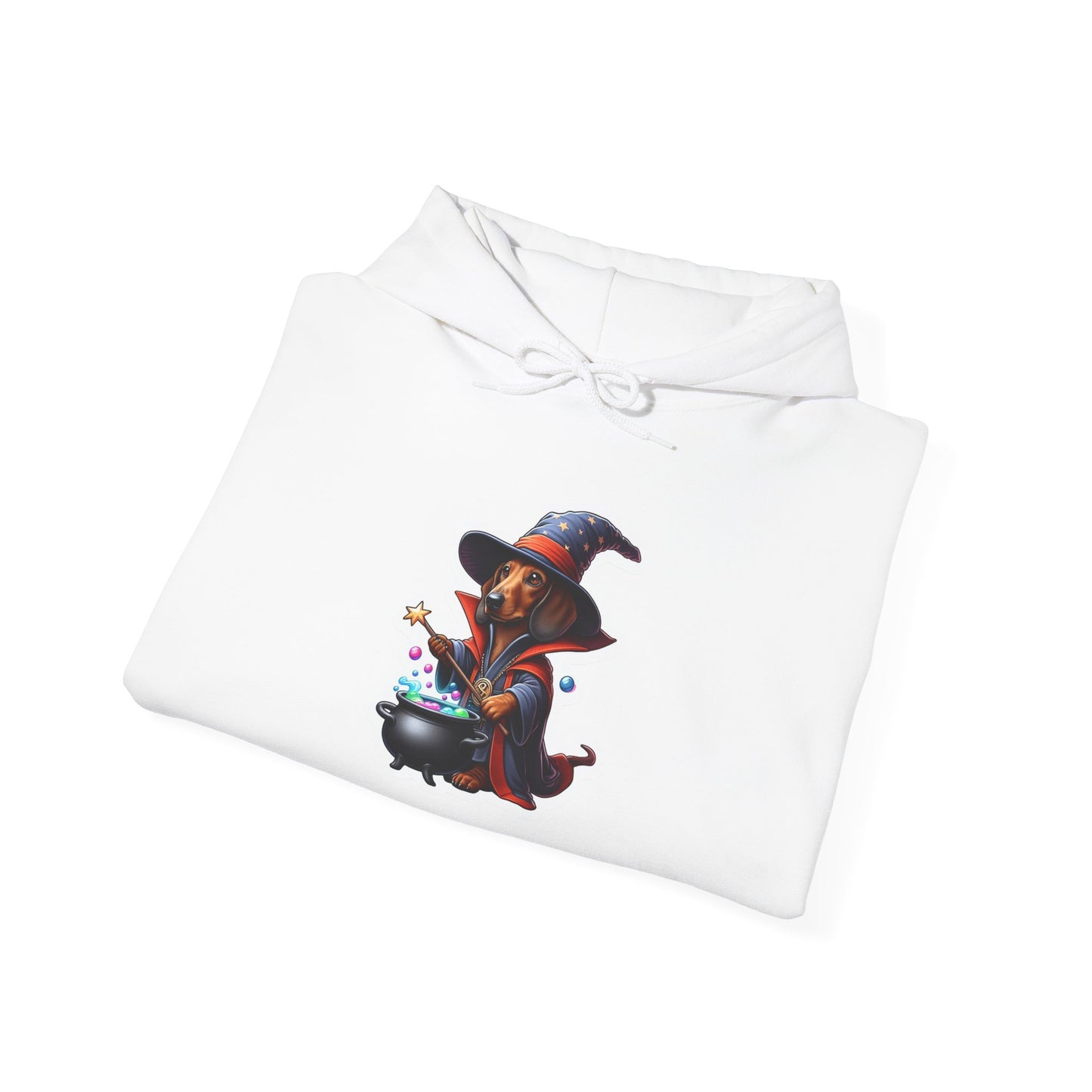 Dachshund Wizard Unisex Hoodie – Bewitching Dog Graphic