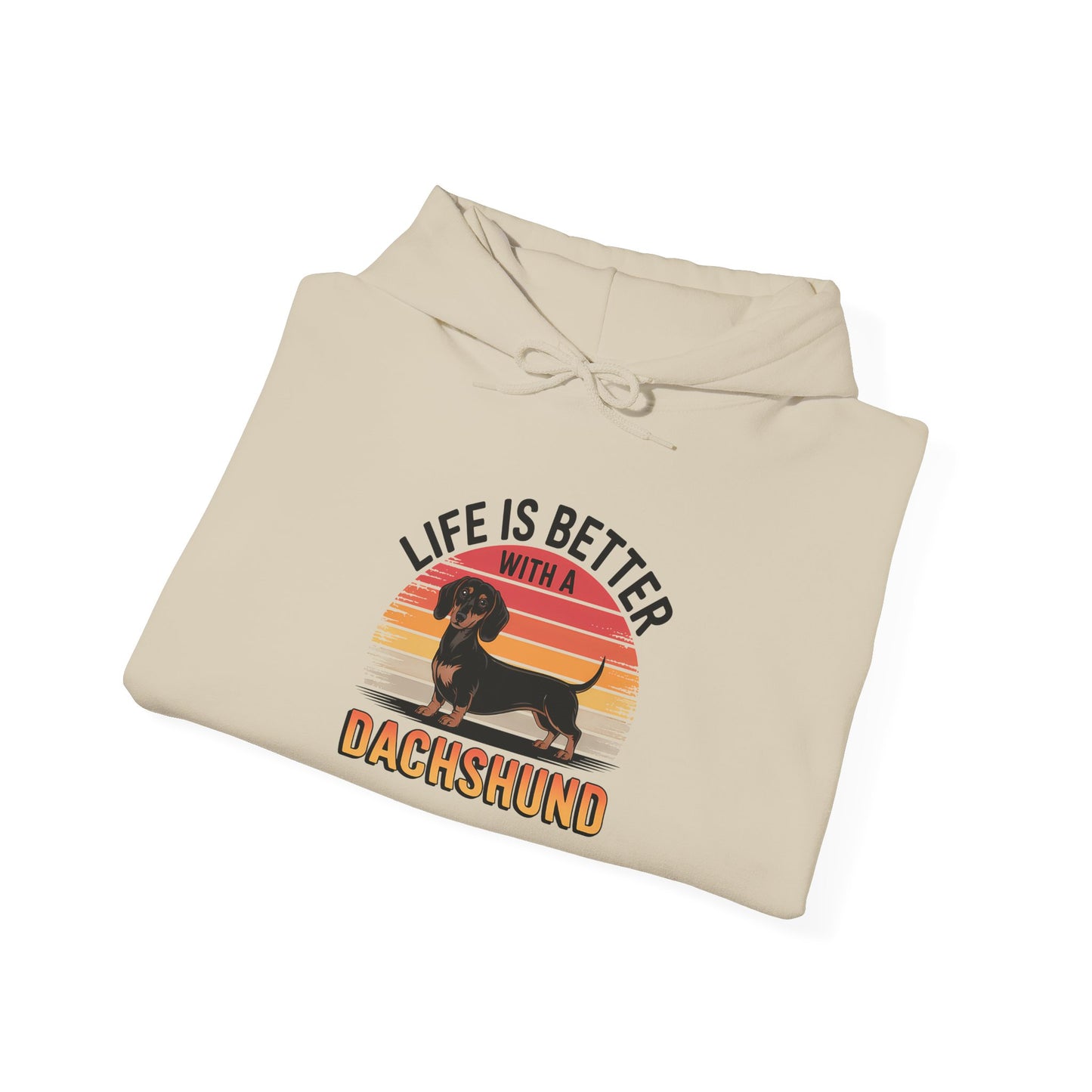 Life Is Better With A Dachshund Unisex Hoodie – Dog Lover Retro Pullover
