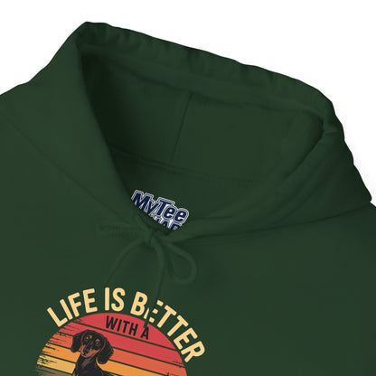 Life Is Better With A Dachshund Unisex Hoodie – Dog Lover Retro Pullover
