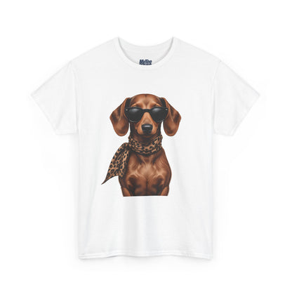 Dachshund With A Scarf Cotton T-Shirt