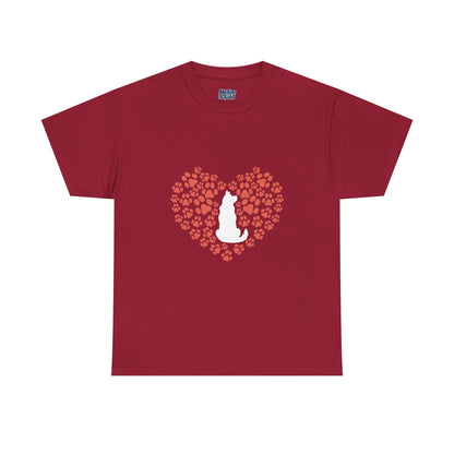 Dog Lover's Heart - Unisex Cotton Tee