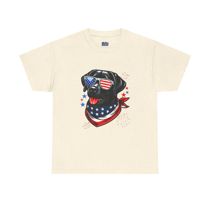 Patriotic American Labrador Retriever With Sunglasses Unisex T-Shirt