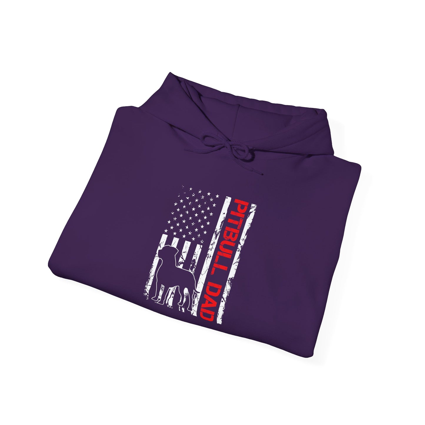 Patriotic Pitbull Dad Hoodie - Gift for Father's Day